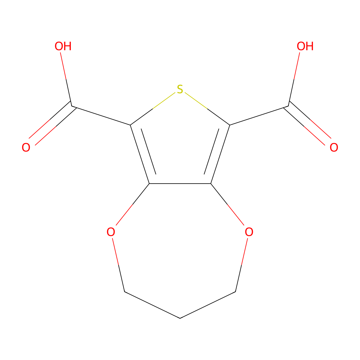 3,4-Propylenedioxythiophene-2,5-dicarboxylic acid molecular structure, CAS 177364-98-6