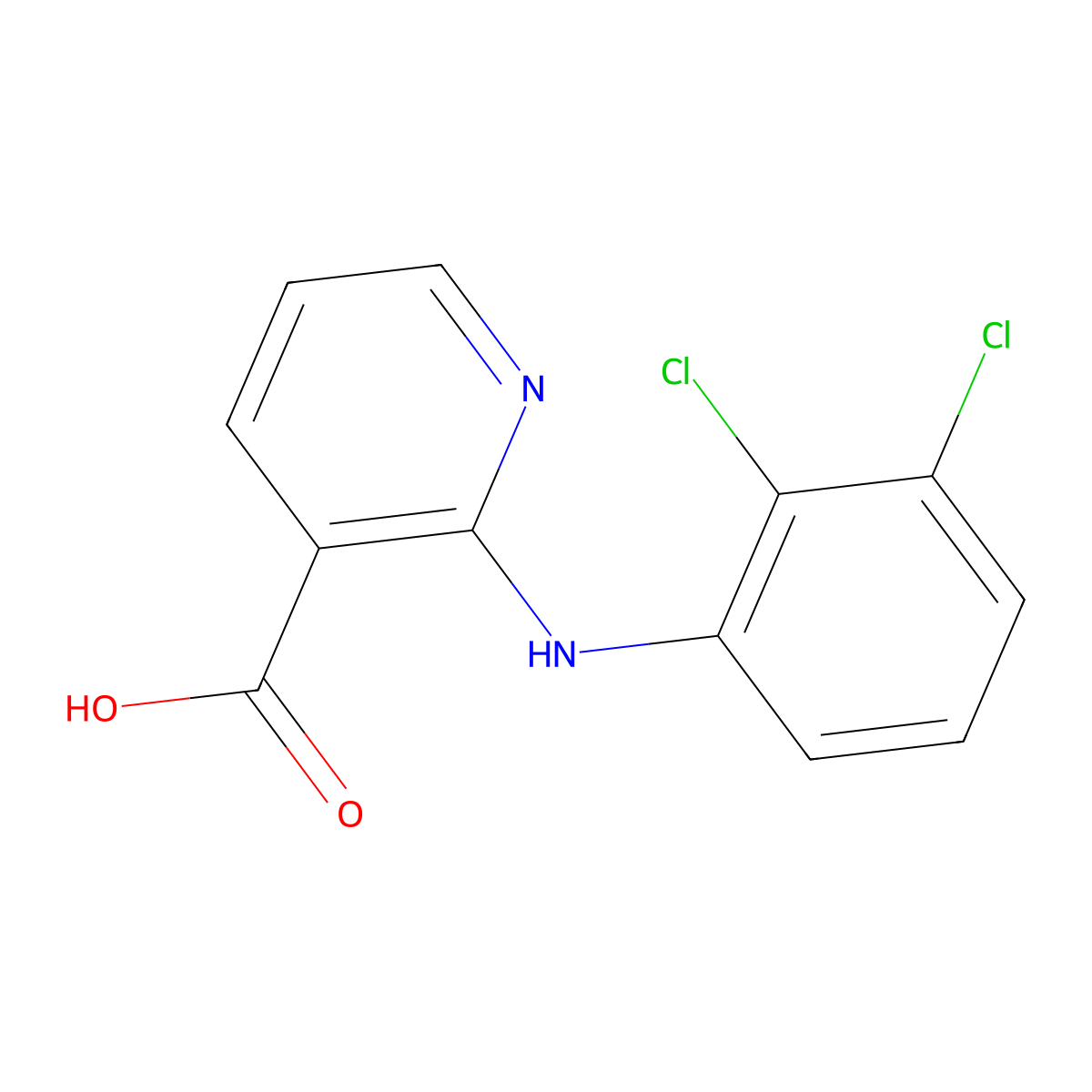 Diclonixin molecular structure, CAS 17737-68-7