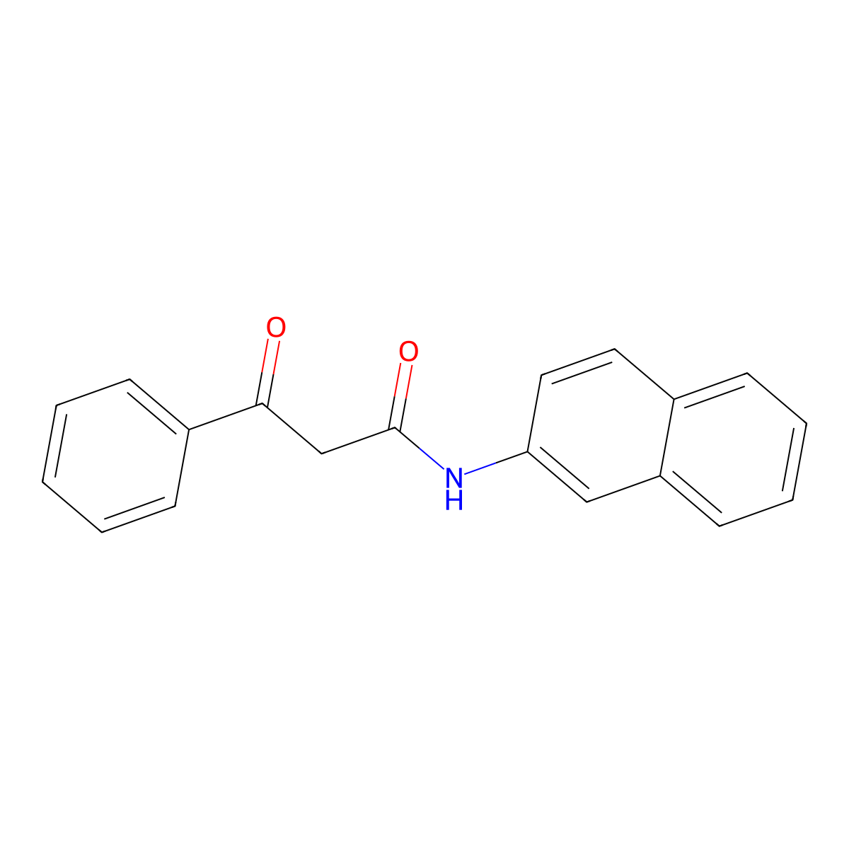 N-2-naphthyl-3-oxo-3-phenylpropanamide molecular structure, CAS 17738-45-3