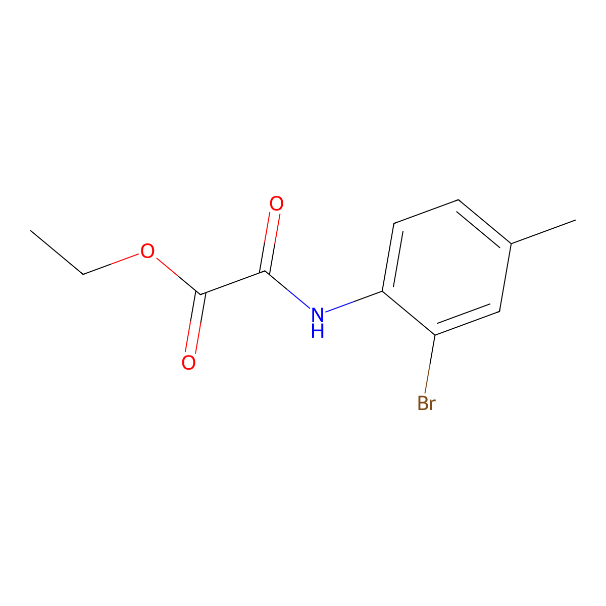 Ethyl 2-(2-bromo-4-methylanilino)-2-oxoacetate molecular structure, CAS 17738-62-4