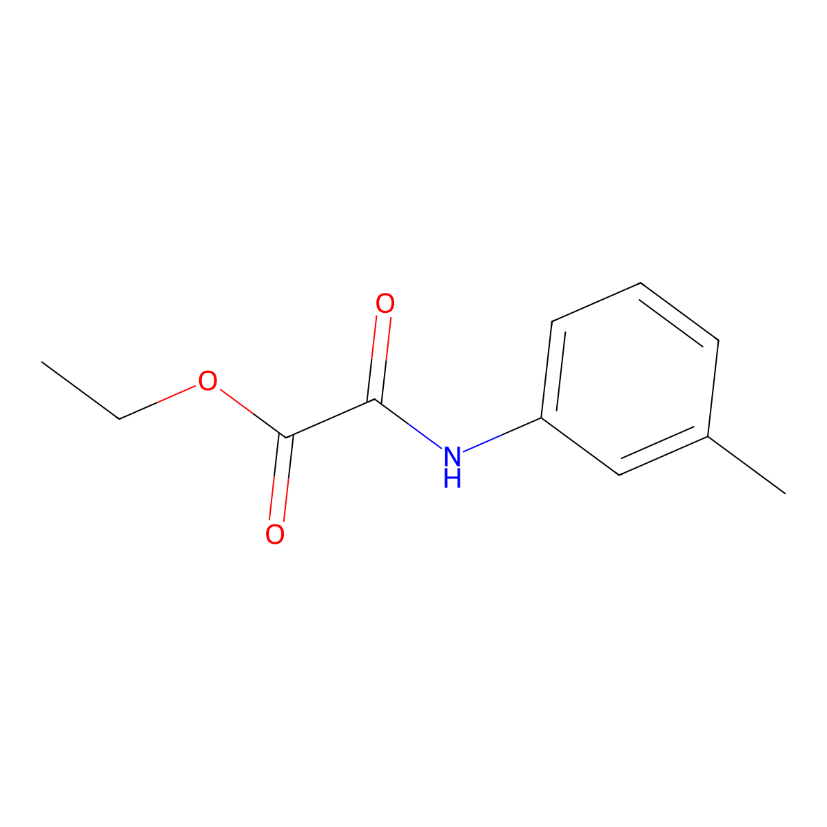 Ethyl 2-[(3-methylphenyl)amino]-2-oxoacetate molecular structure, CAS 17738-79-3