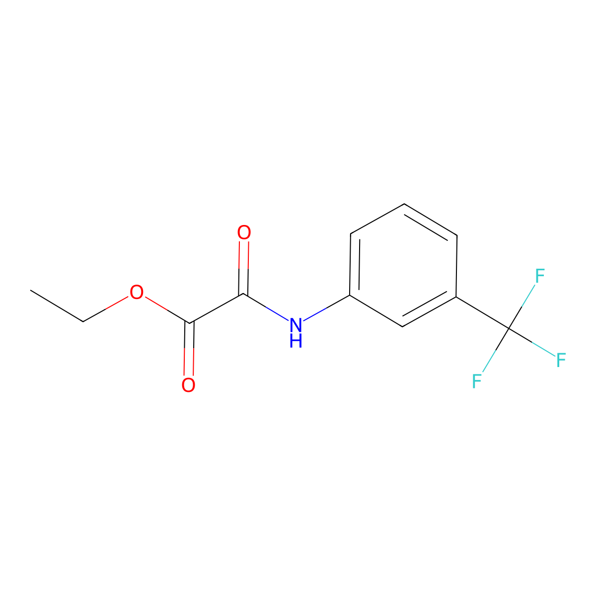 Ethyl 2-oxo-2-[3-(trifluoromethyl)anilino]acetate molecular structure, CAS 17738-86-2