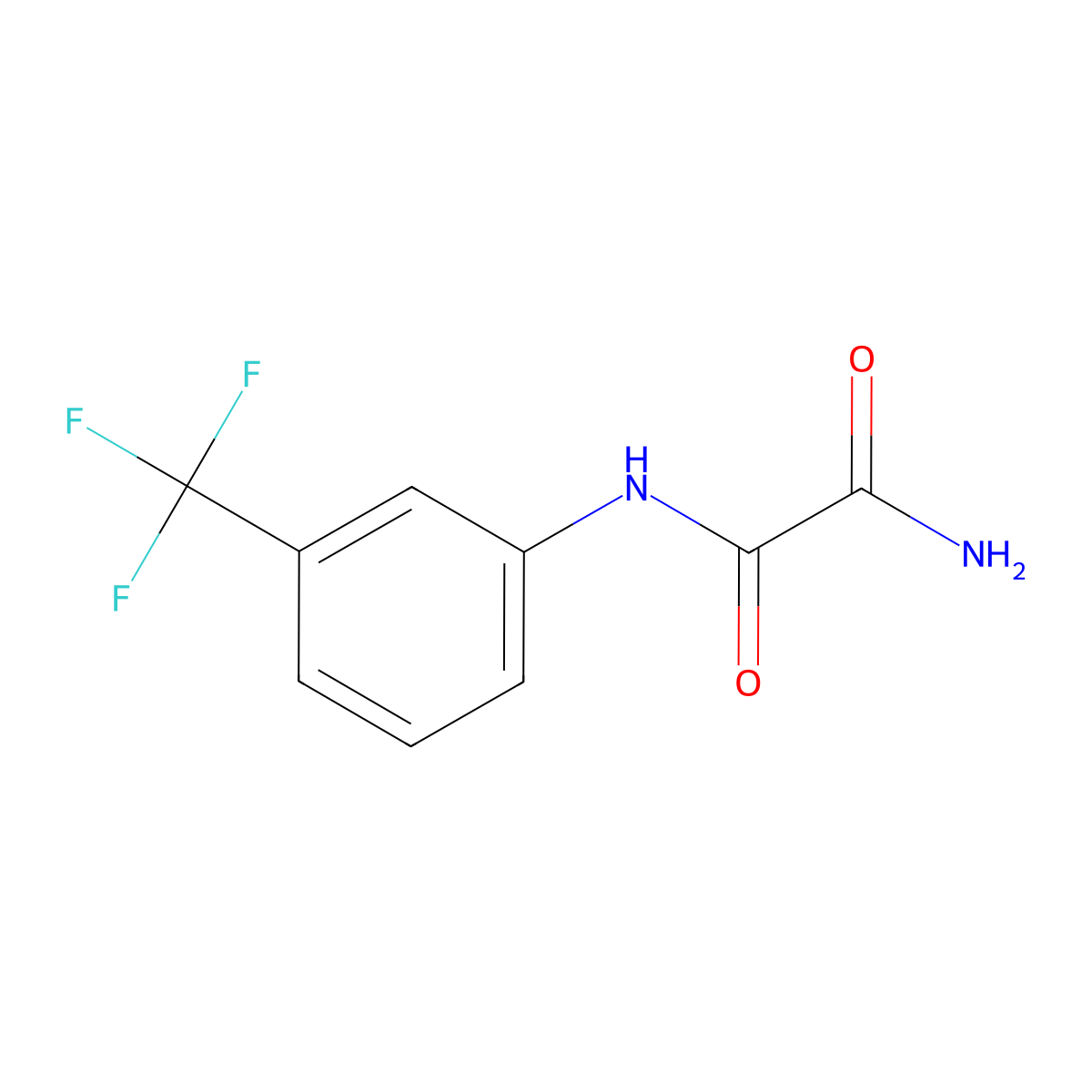 N'-[3-(trifluoromethyl)phenyl]oxamide molecular structure, CAS 17738-87-3