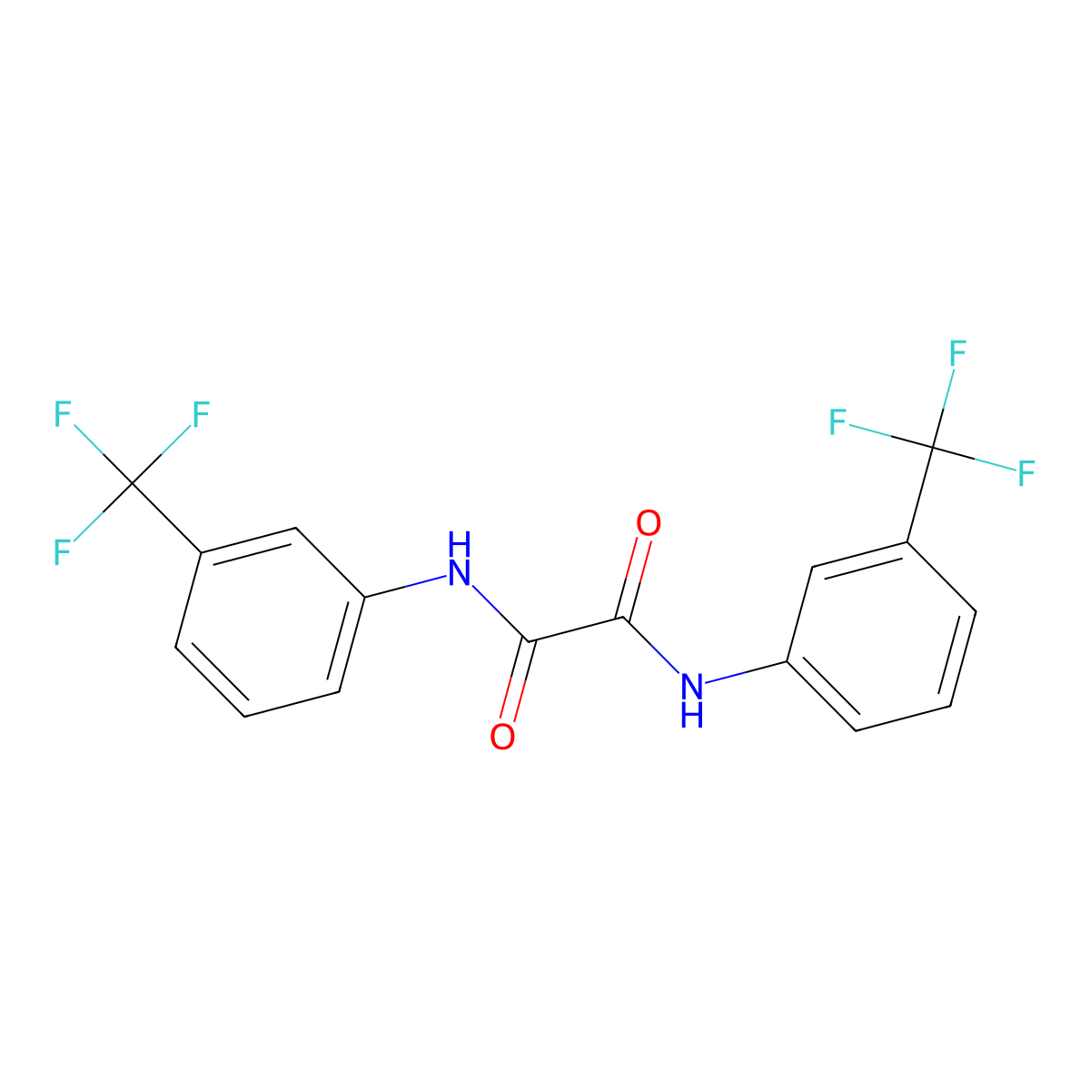 Ethanediamide, N,N'-bis[3-(trifluoromethyl)phenyl]- molecular structure, CAS 17738-89-5
