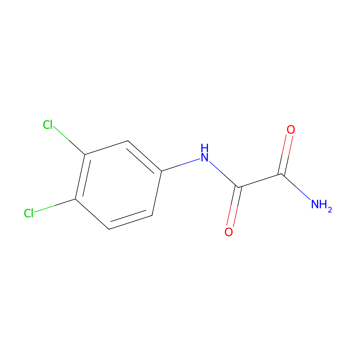 N-(3,4-dichlorophenyl)ethanediamide molecular structure, CAS 17739-00-3