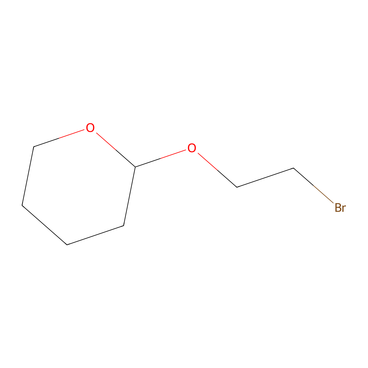 2-(2-Bromoethoxy)tetrahydro-2H-pyran molecular structure, CAS 17739-45-6