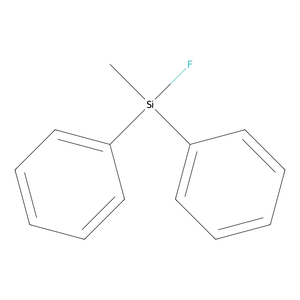 Fluoromethyldiphenylsilane molecular structure, CAS 17739-53-6