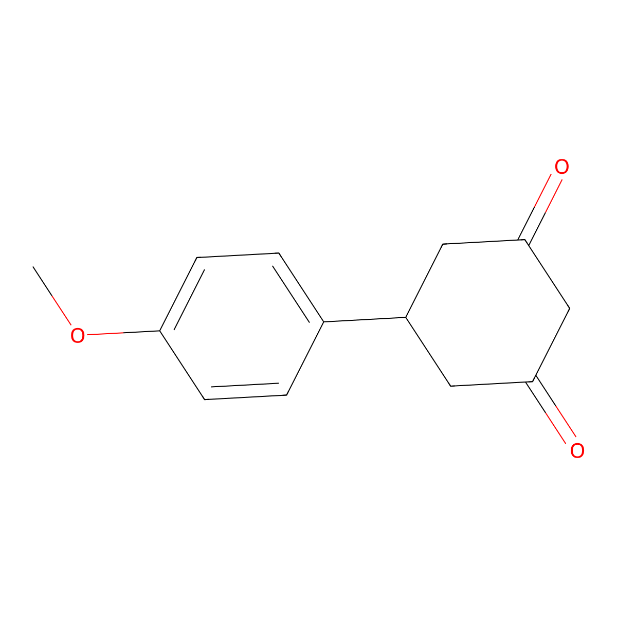 5-(4-Methoxyphenyl)cyclohexane-1,3-dione molecular structure, CAS 1774-12-5