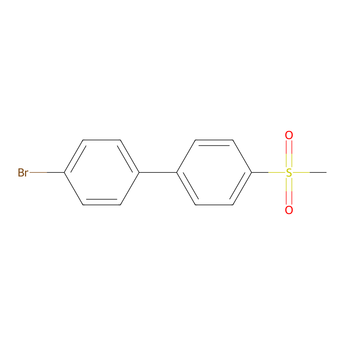 4-Bromo-4'-(methylsulfonyl)-1,1'-biphenyl molecular structure, CAS 1774-28-3