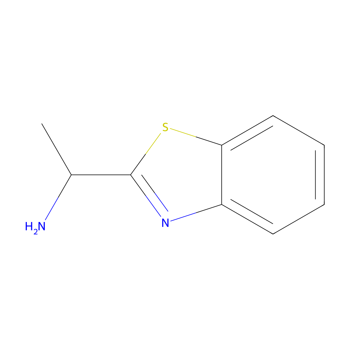 1-(1,3-Benzothiazol-2-yl)ethan-1-amine molecular structure, CAS 177407-14-6