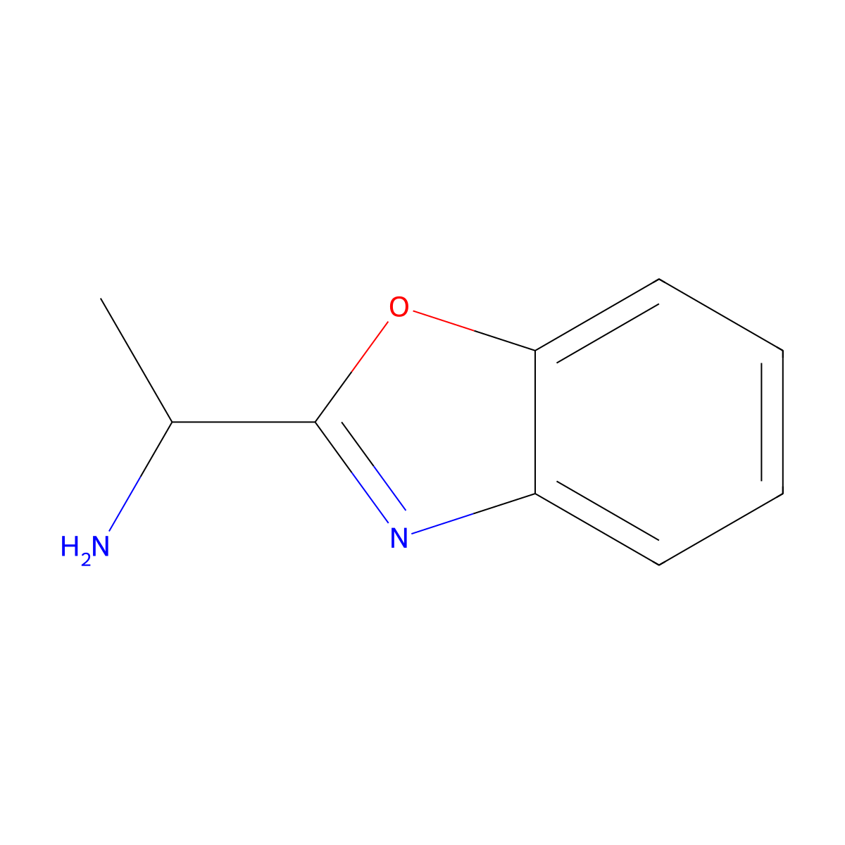 1-(Benzo[d]oxazol-2-yl)ethanamine molecular structure, CAS 177407-15-7