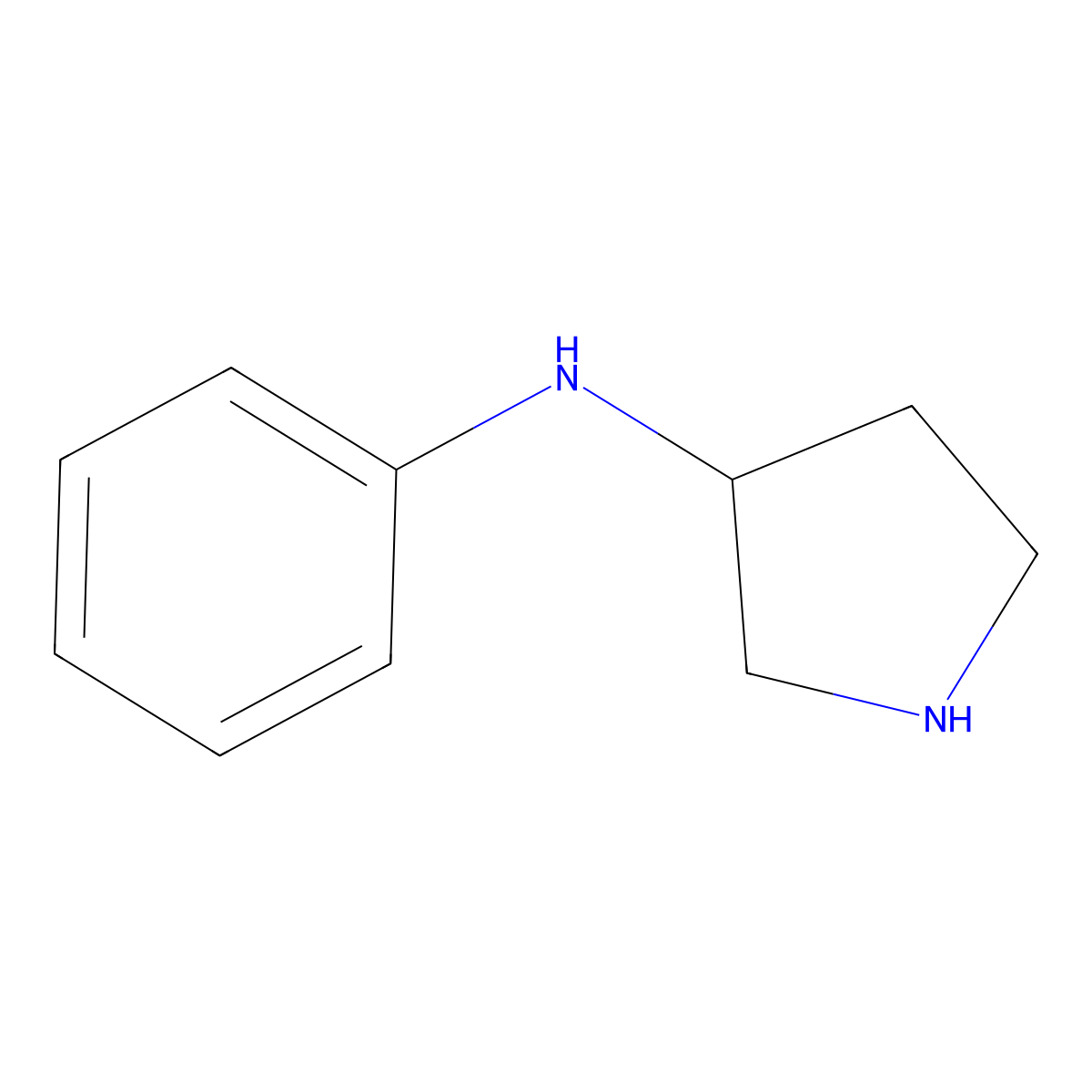 N-phenylpyrrolidin-3-amine molecular structure, CAS 17741-13-8