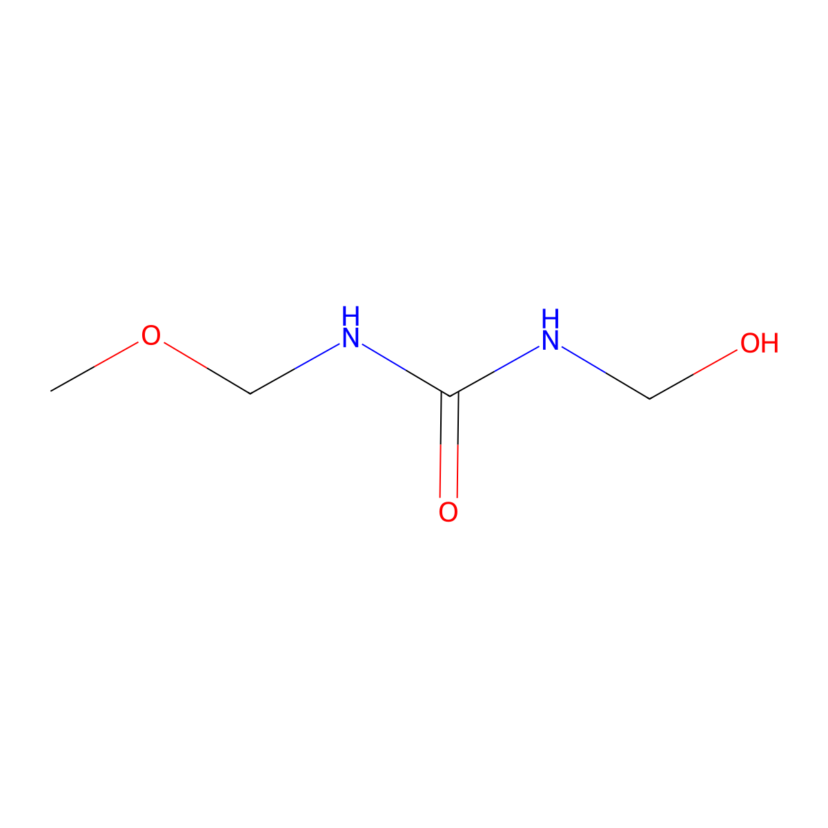 Urea, N-(hydroxymethyl)-N'-(methoxymethyl)- molecular structure, CAS 17741-86-5