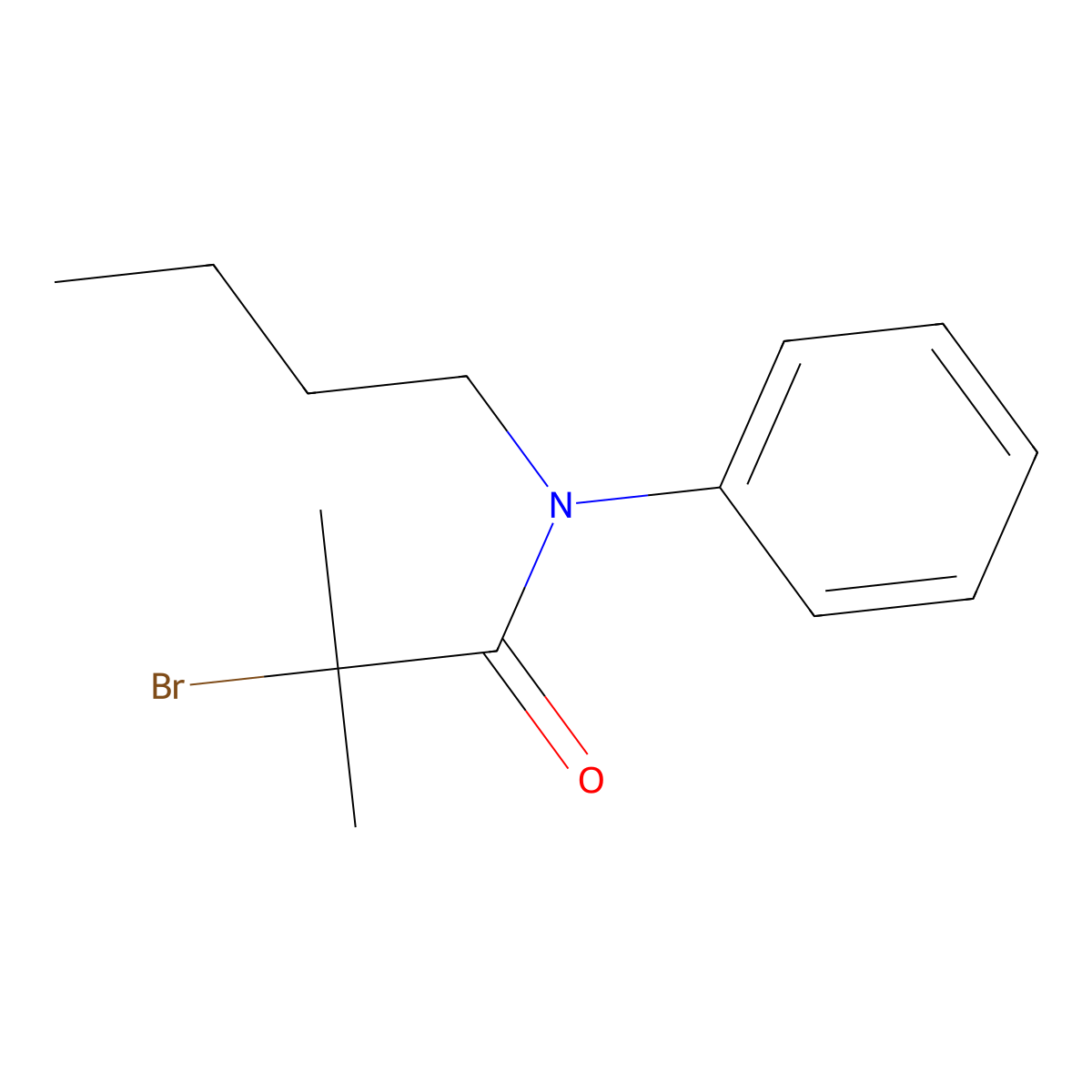 2-bromo-N-butyl-2-methyl-N-phenylpropanamide molecular structure, CAS 1774151-35-7