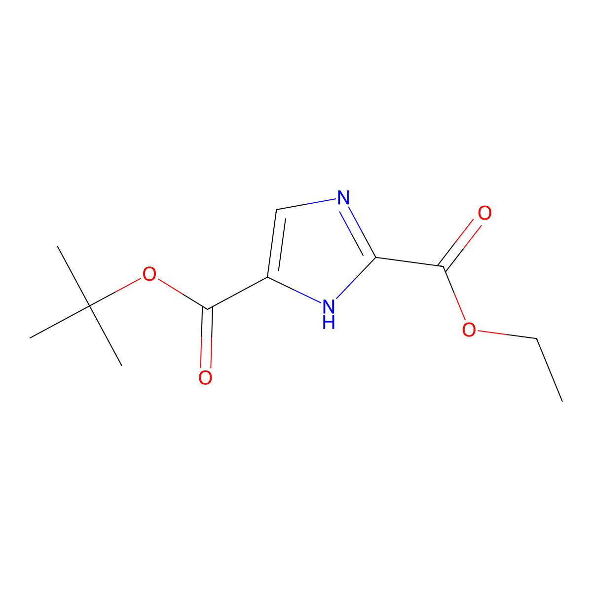 5-tert-Butyl 2-ethyl 1H-imidazole-2,5-dicarboxylate molecular structure, CAS 177417-73-1