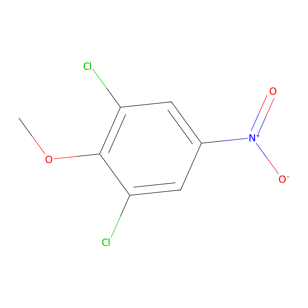 1,3-Dichloro-2-methoxy-5-nitrobenzene molecular structure, CAS 17742-69-7