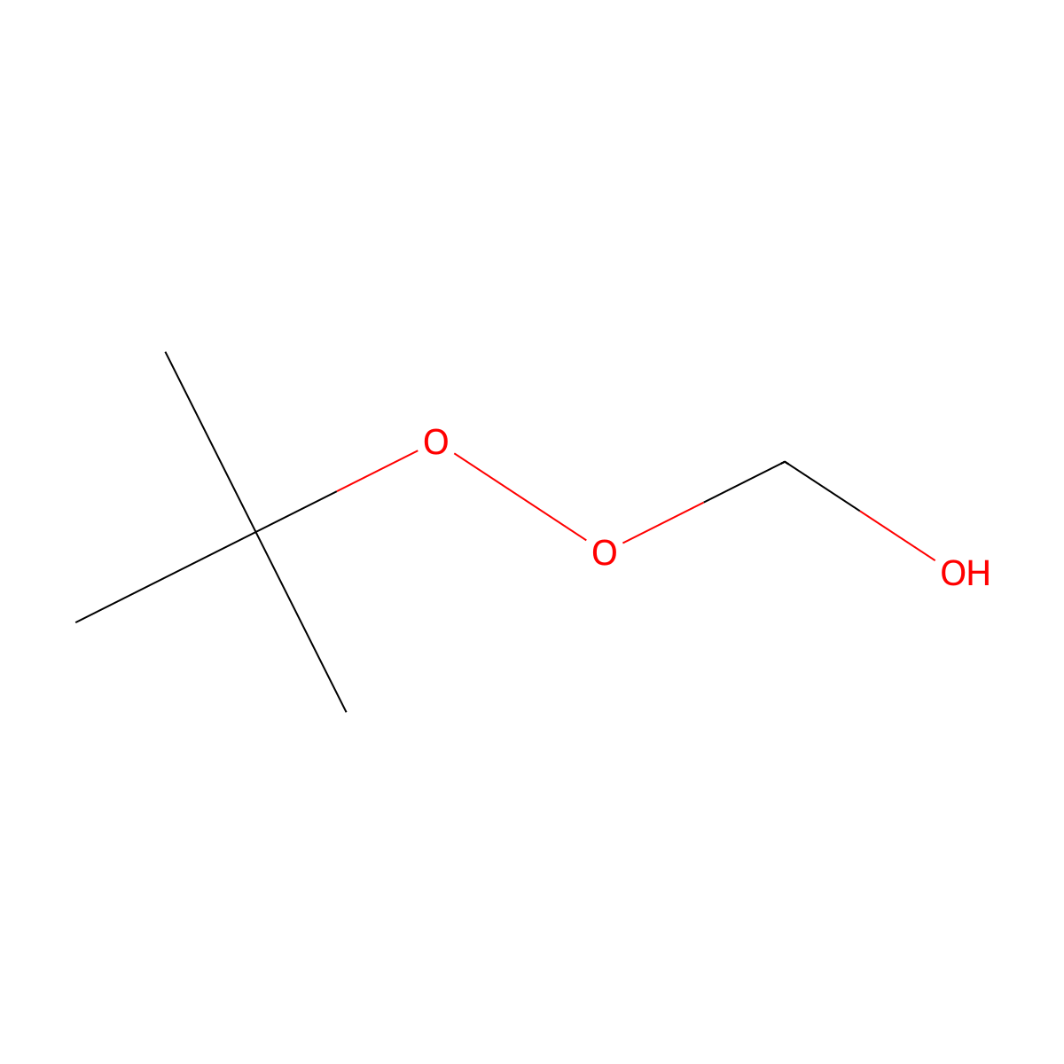 tert-Butylperoxymethanol molecular structure, CAS 17742-78-8