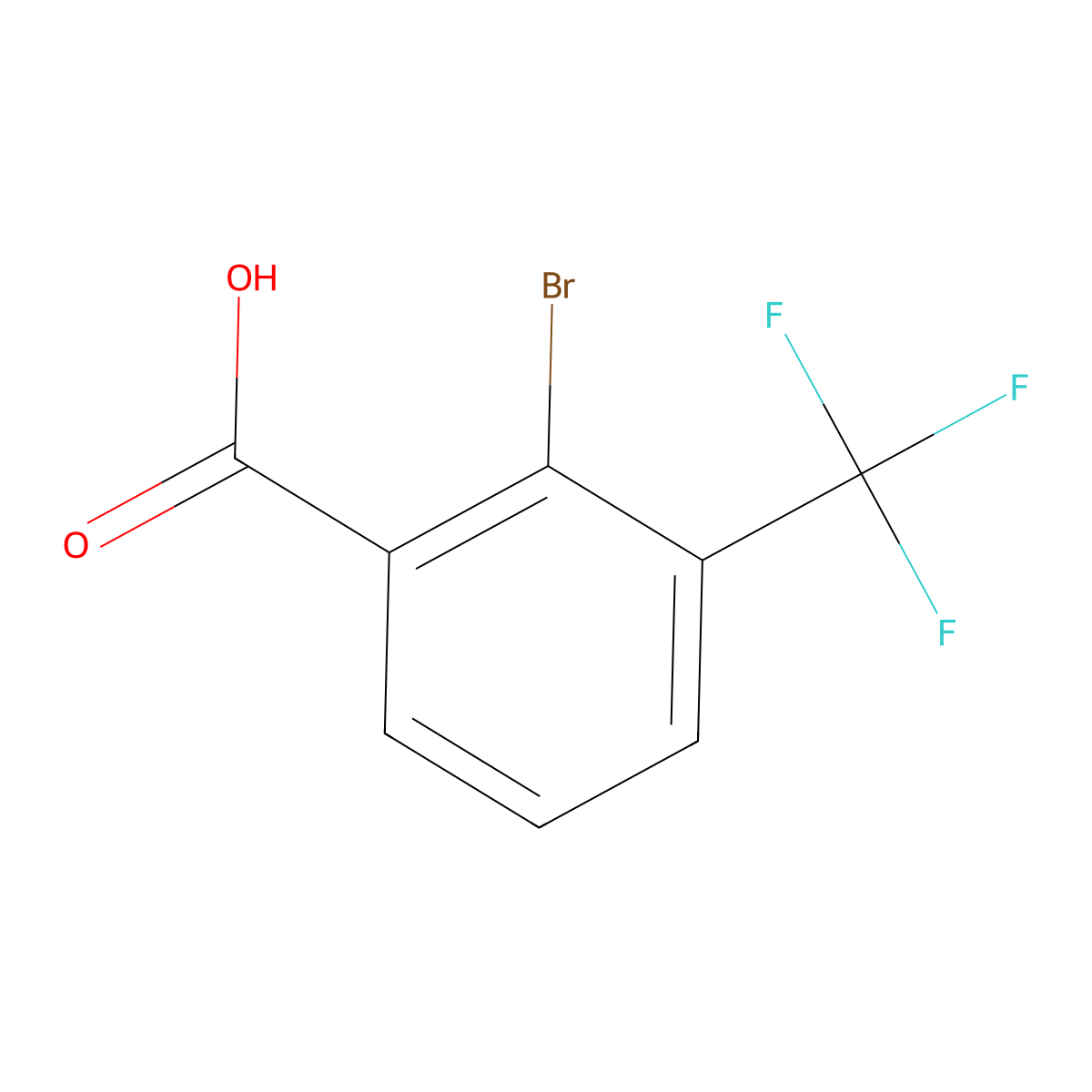 2-Bromo-3-(trifluoromethyl)benzoic acid molecular structure, CAS 177420-63-2