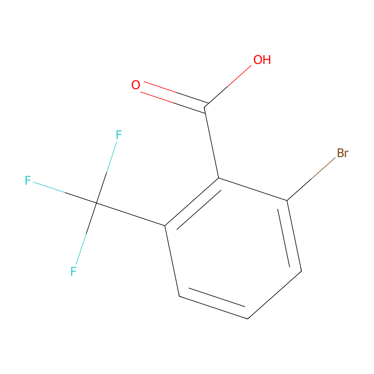 2-Bromo-6-(trifluoromethyl)benzoic acid molecular structure, CAS 177420-64-3