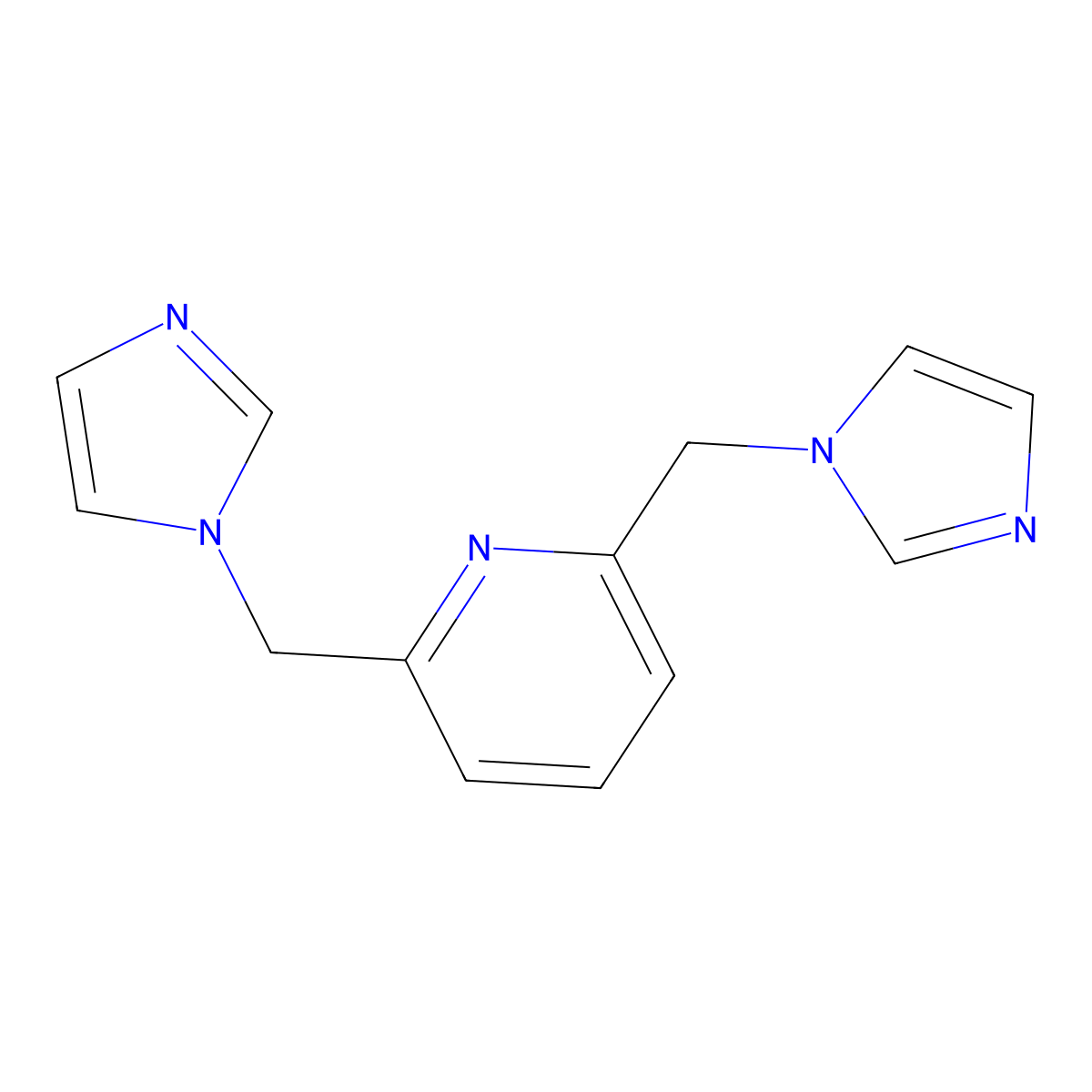 2,6-Bis((1H-imidazol-1-yl)methyl)pyridine molecular structure, CAS 177428-70-5