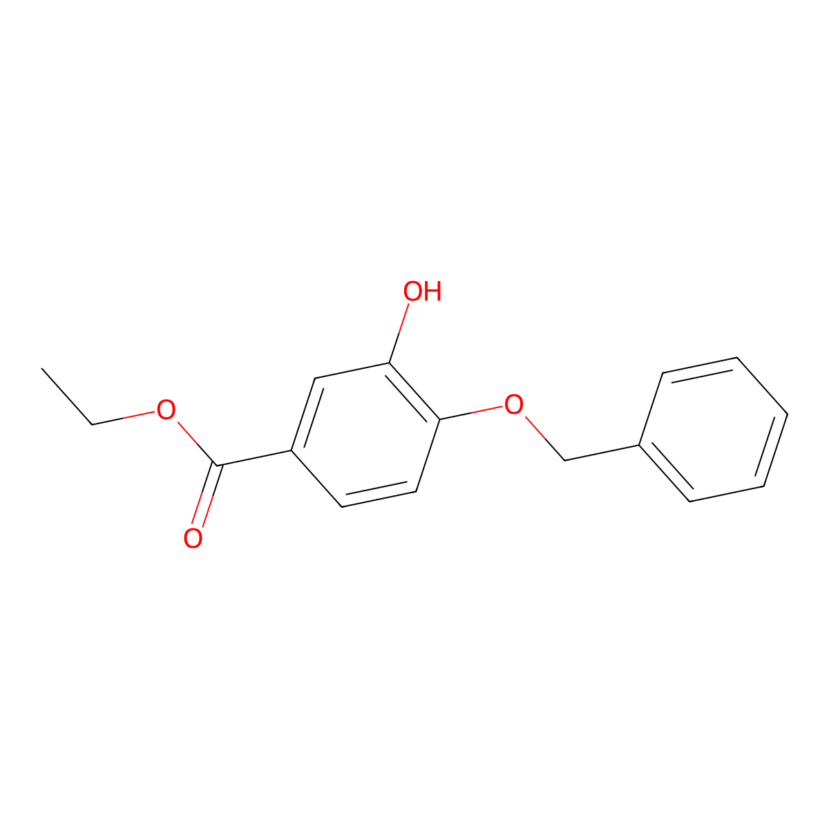 Ethyl 4-(benzyloxy)-3-hydroxybenzoate molecular structure, CAS 177429-27-5
