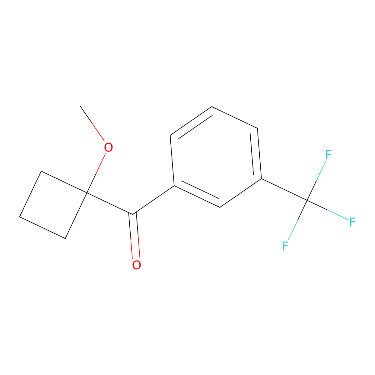 (1-Methoxycyclobutyl)[3-(trifluoromethyl)phenyl]methanone molecular structure, CAS 1774297-32-3