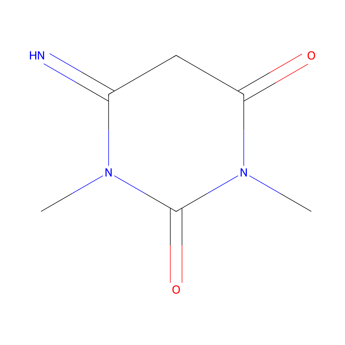 Dihydro-6-imino-1,3-dimethyluracil molecular structure, CAS 17743-04-3