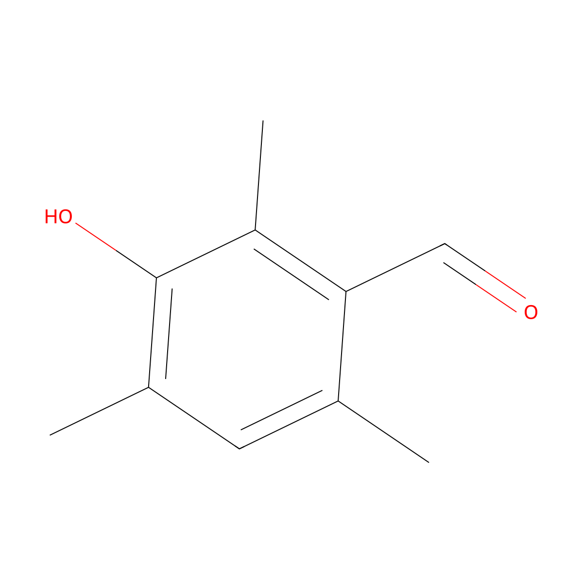 3-Hydroxy-2,4,6-trimethylbenzaldehyde molecular structure, CAS 17743-37-2