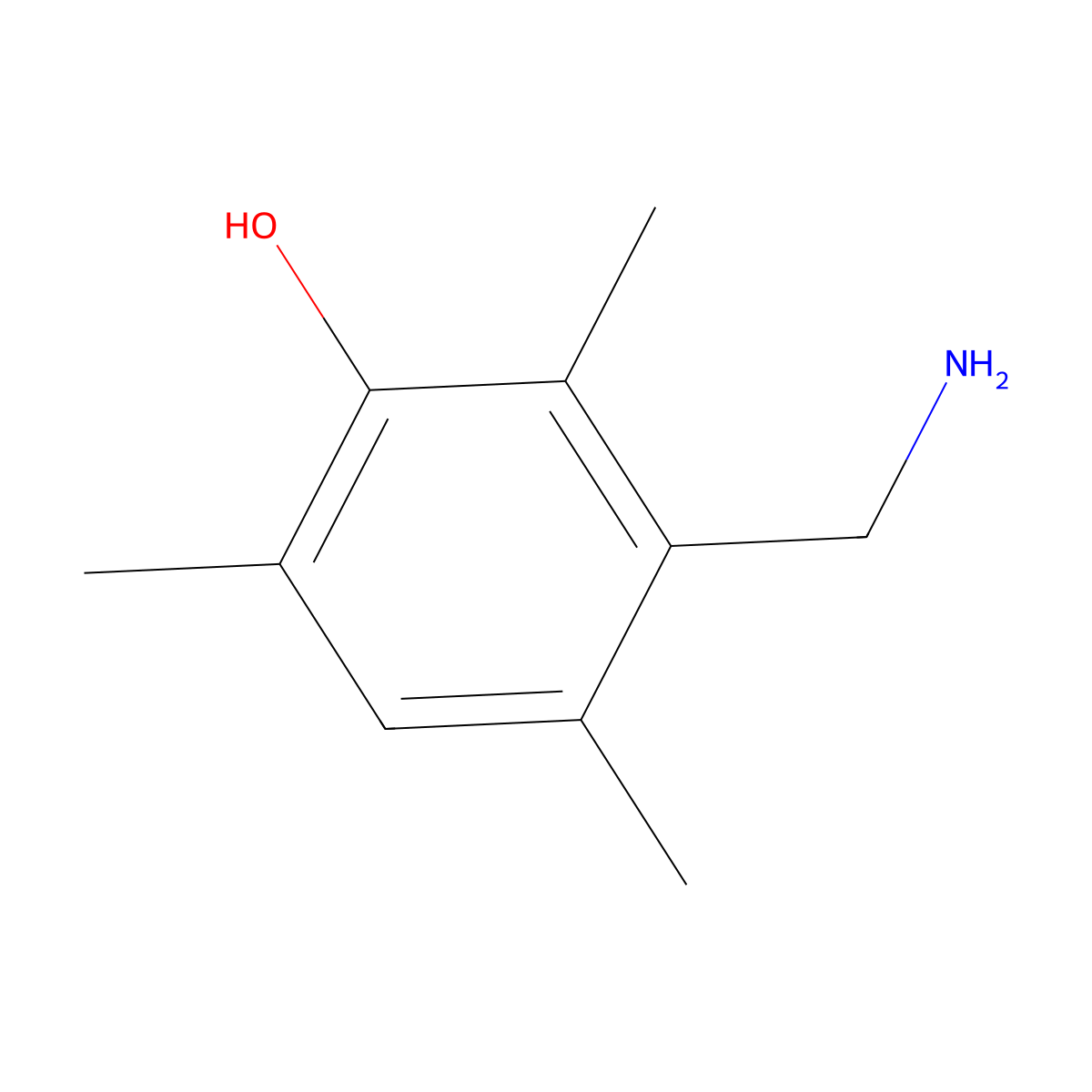 3-(Aminomethyl)-2,4,6-trimethylphenol molecular structure, CAS 17743-38-3