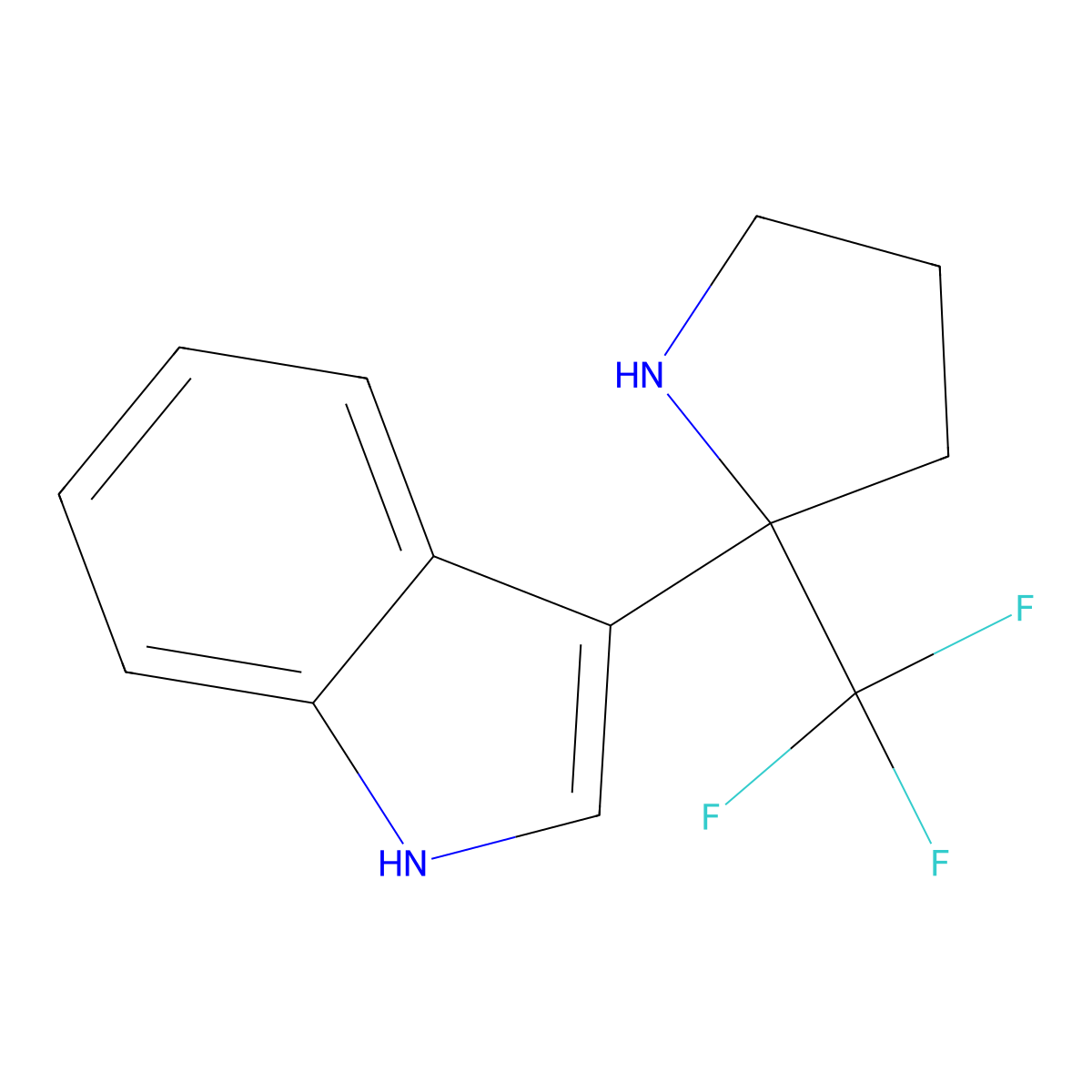 3-(2-(trifluoromethyl)pyrrolidin-2-yl)-1H-indole molecular structure, CAS 1774374-53-6