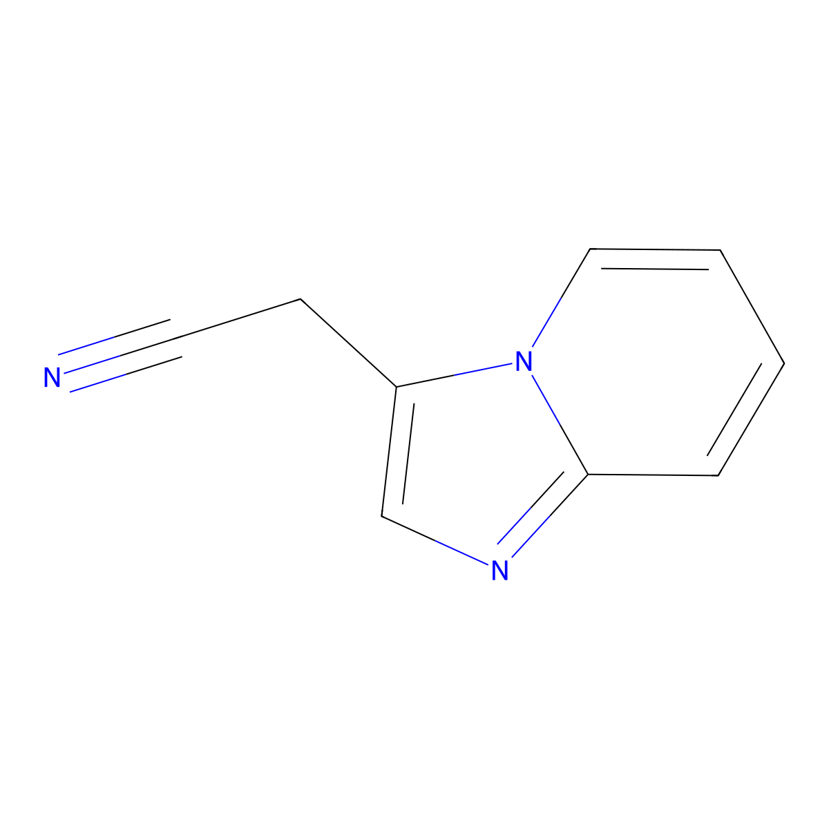 Imidazo(1,2-a)pyridine-3-acetonitrile molecular structure, CAS 17744-98-8