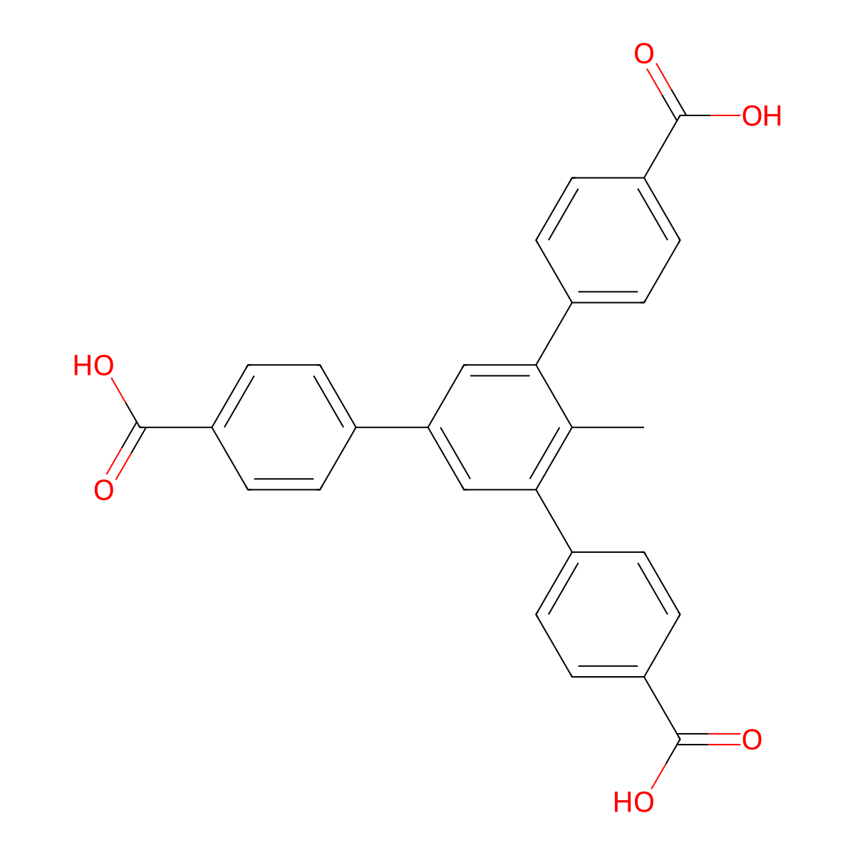 5'-(4-Carboxyphenyl)-2'-methyl-[1,1':3',1''-terphenyl]-4,4''-dicarboxylic acid molecular structure, CAS 1774401-31-8