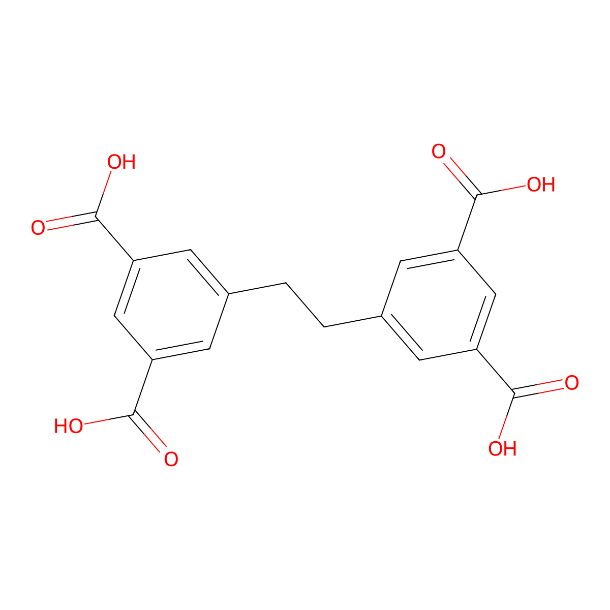 5,5'-(Ethane-1,2-diyl)diisophthalic acid molecular structure, CAS 1774401-34-1