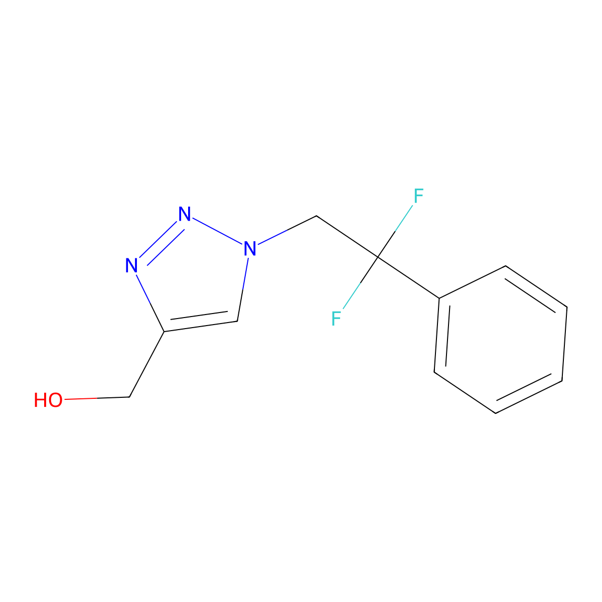 (1-(2,2-difluoro-2-phenylethyl)-1H-1,2,3-triazol-4-yl)methanol molecular structure, CAS 1774482-57-3