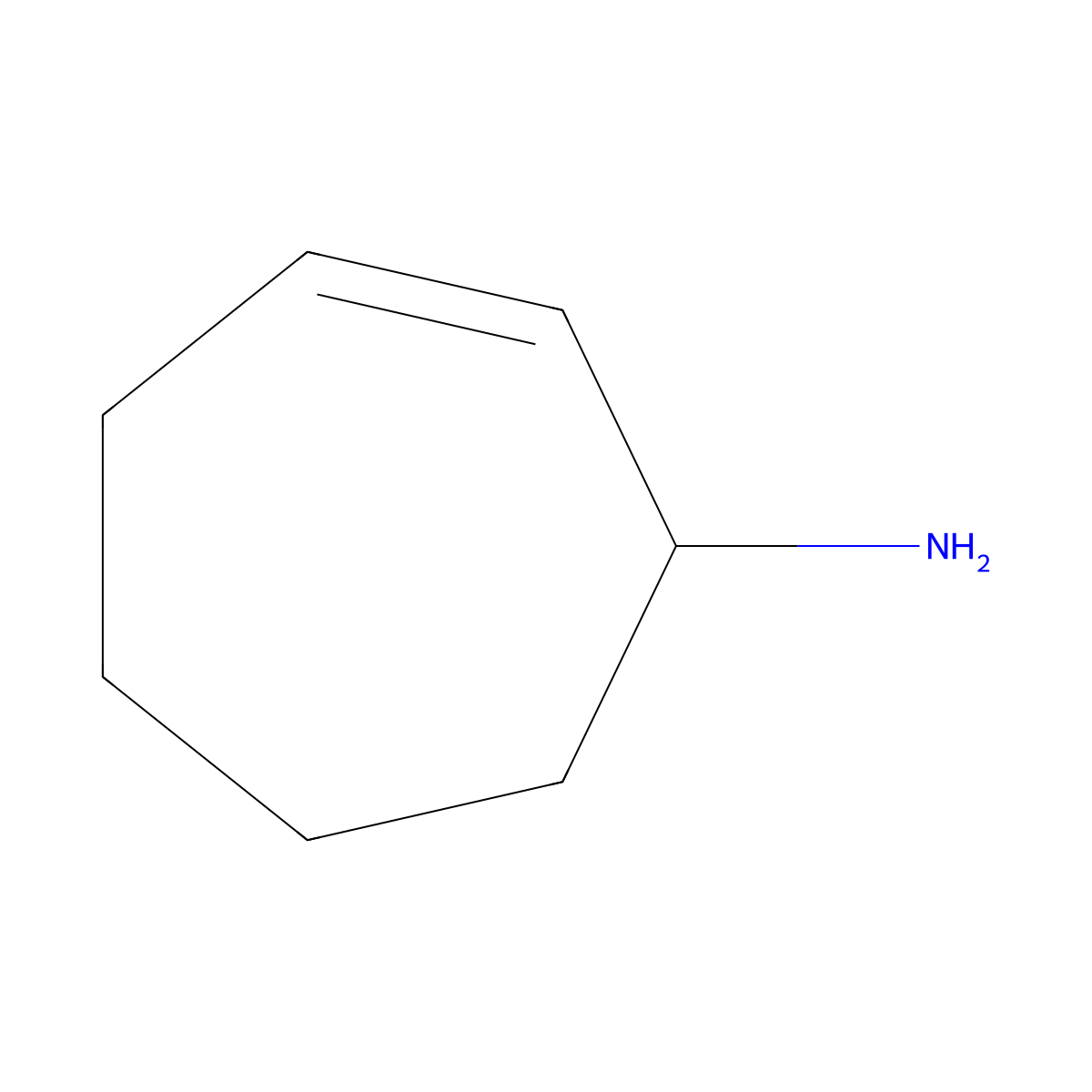 Cyclohept-2-en-1-amine molecular structure, CAS 17745-77-6