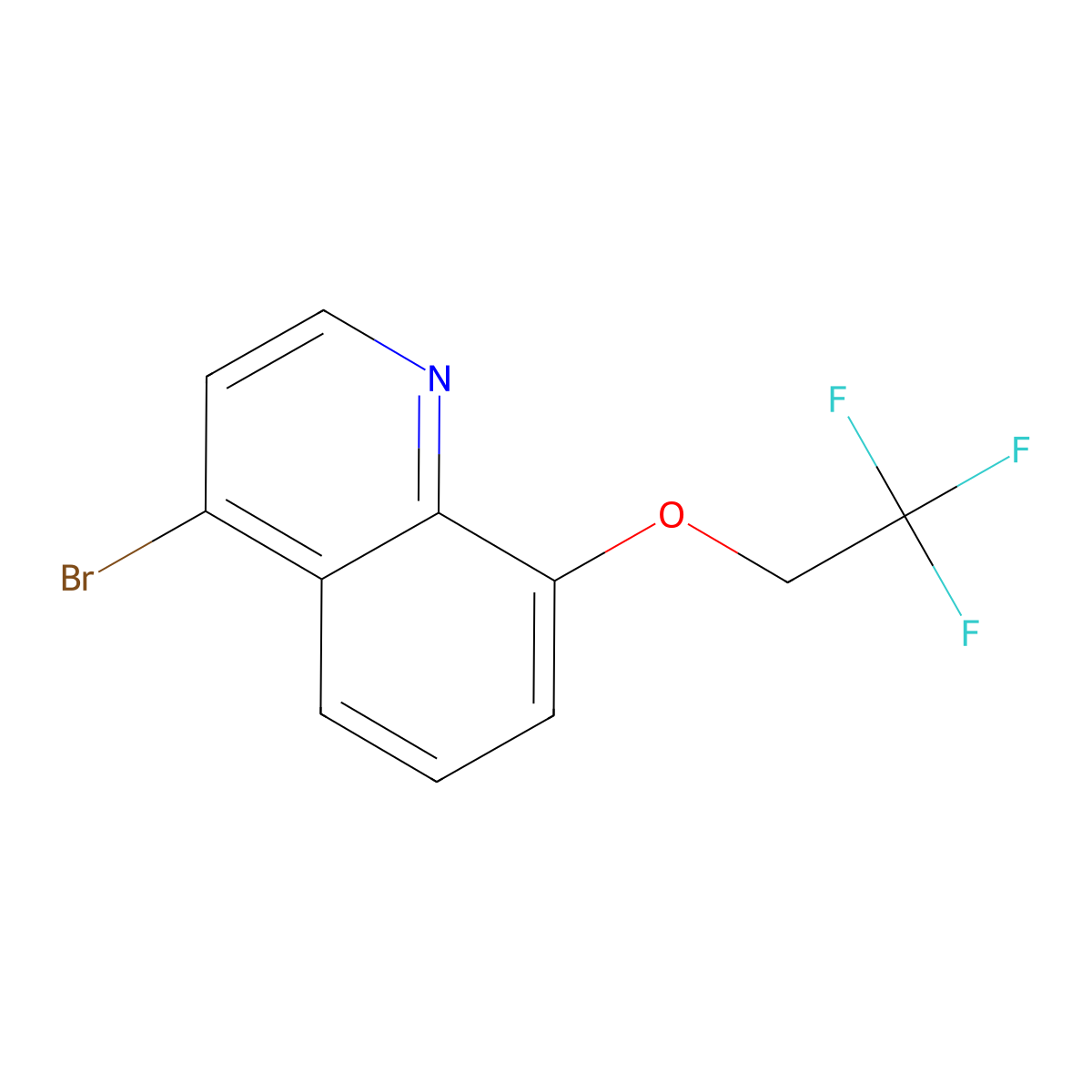 4-Bromo-8-(2,2,2-trifluoroethoxy)quinoline molecular structure, CAS 1774513-60-8