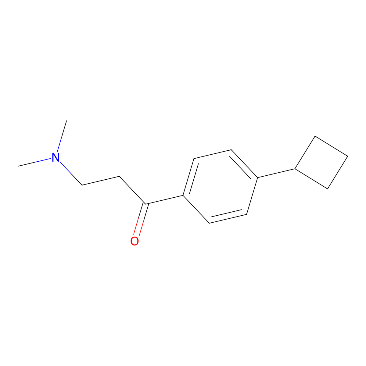 1-(4-Cyclobutylphenyl)-3-(dimethylamino)propan-1-one molecular structure, CAS 1774520-57-8