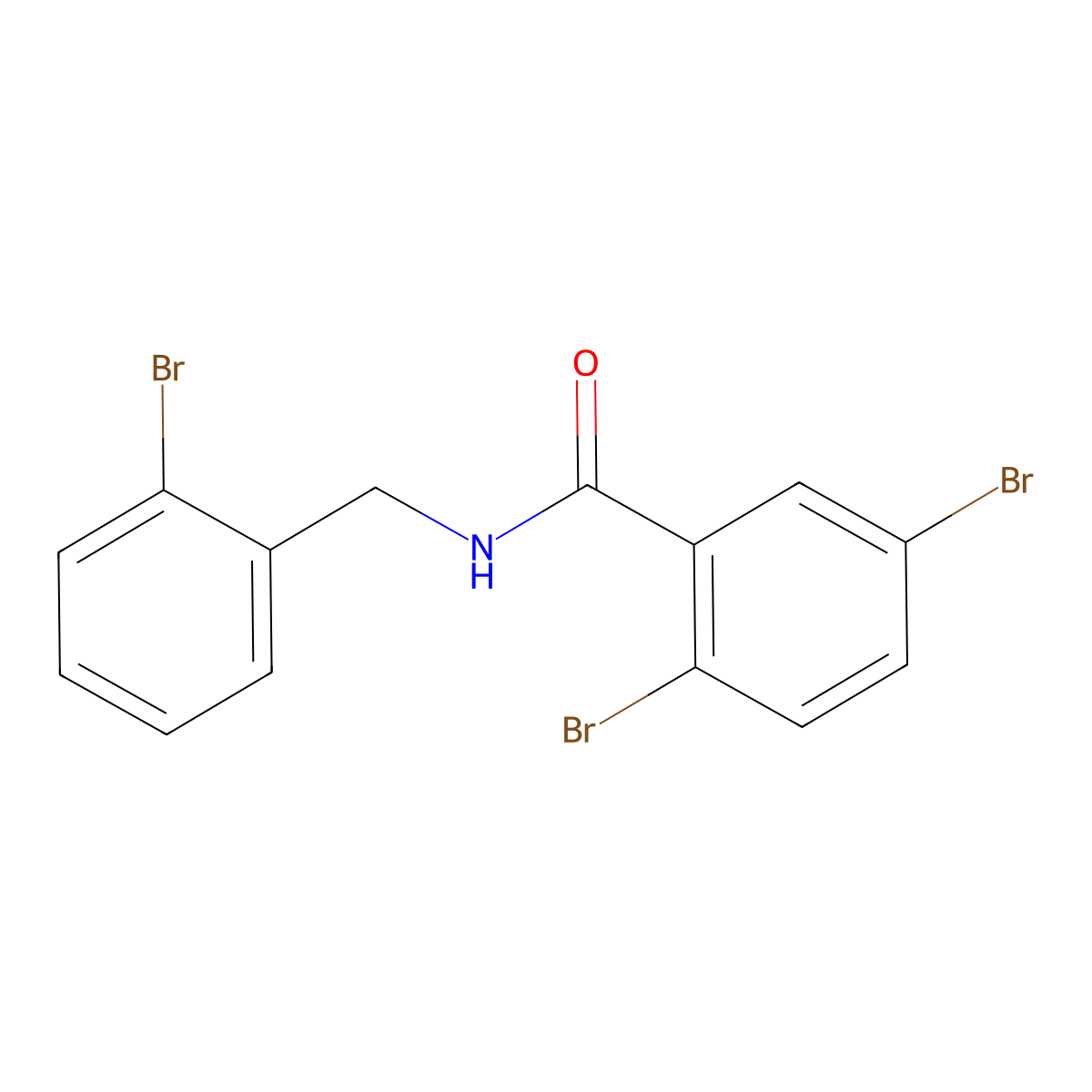 2,5-Dibromo-N-[(2-bromophenyl)methyl]benzamide molecular structure, CAS 1774599-20-0