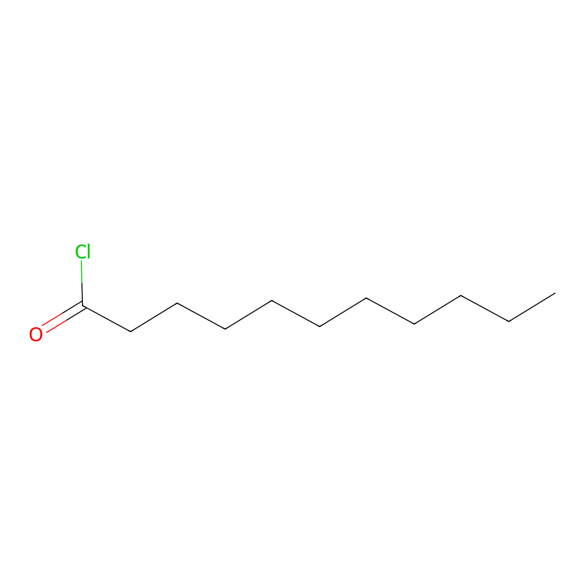 Undecanoyl chloride molecular structure, CAS 17746-05-3