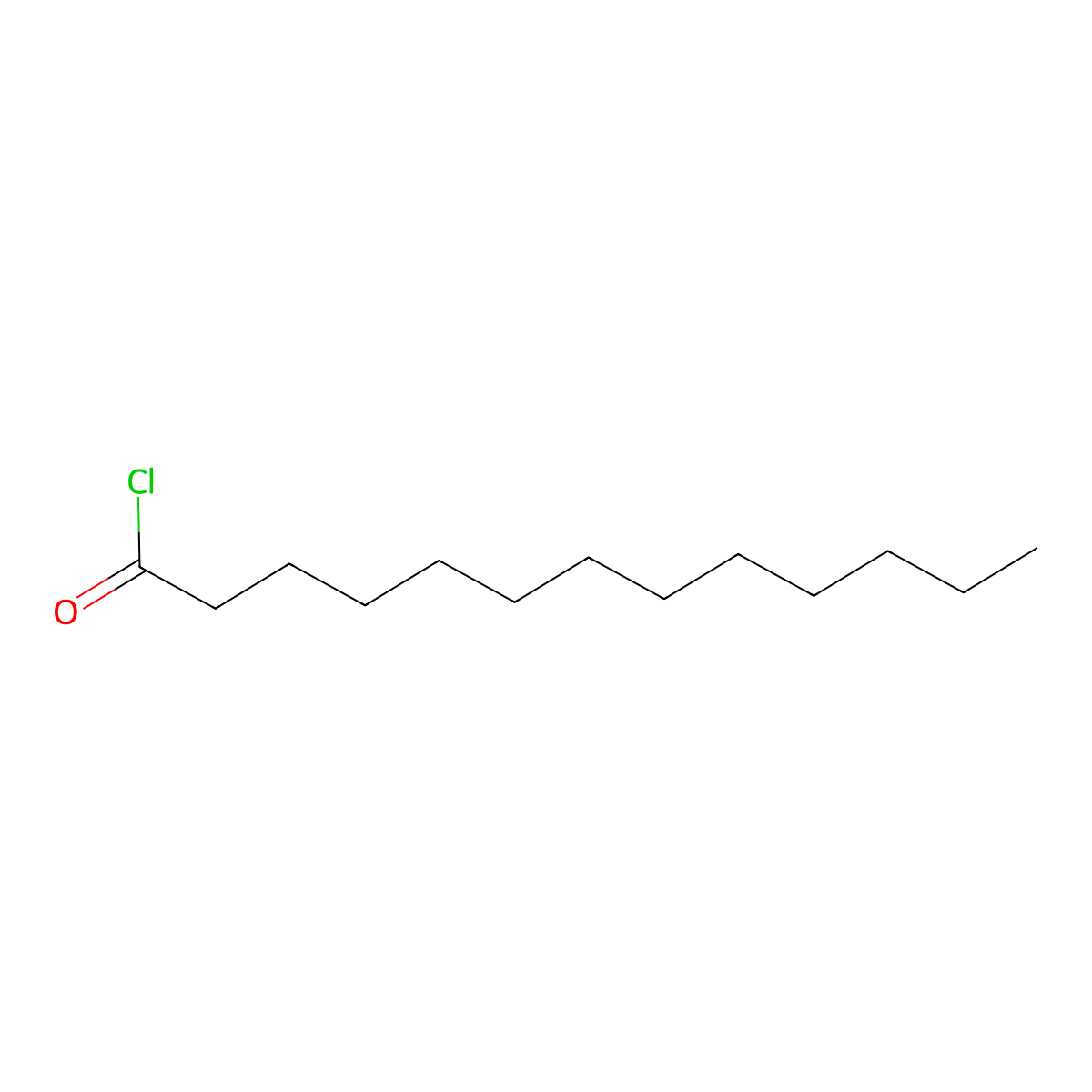 Tridecanoyl chloride molecular structure, CAS 17746-06-4