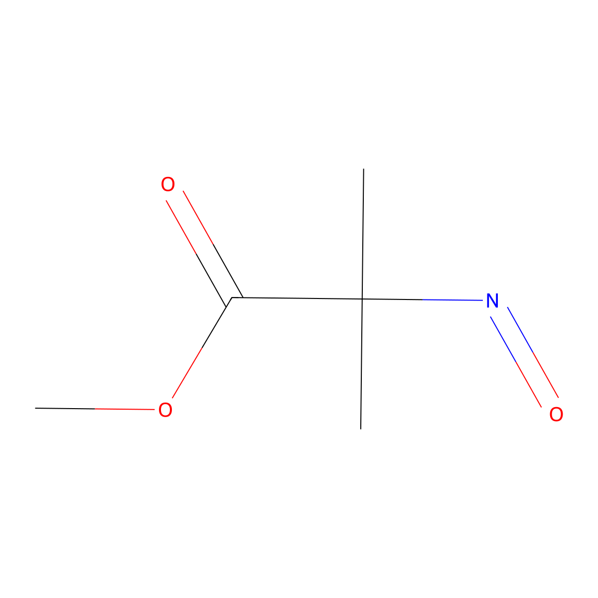 Propionic acid, 2-methyl-2-nitroso-, methyl ester molecular structure, CAS 17746-46-2
