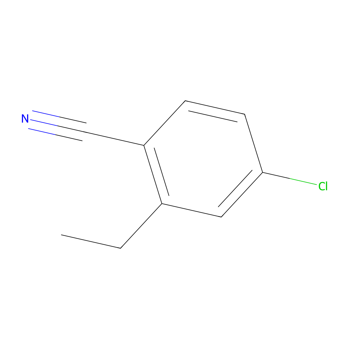 4-Chloro-2-ethylbenzonitrile molecular structure, CAS 17746-60-0