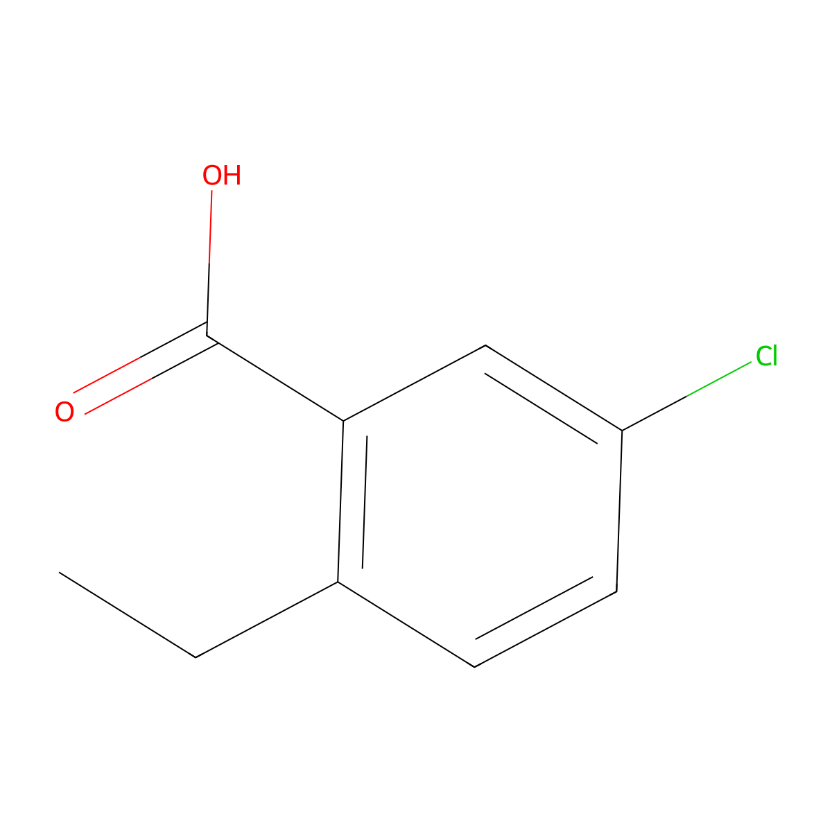 5-Chloro-2-ethylbenzoic acid molecular structure, CAS 17746-68-8