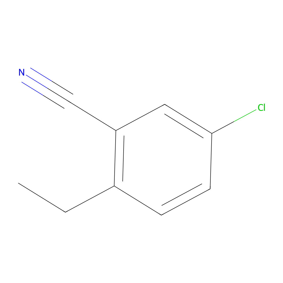 5-Chloro-2-ethylbenzonitrile molecular structure, CAS 17746-69-9