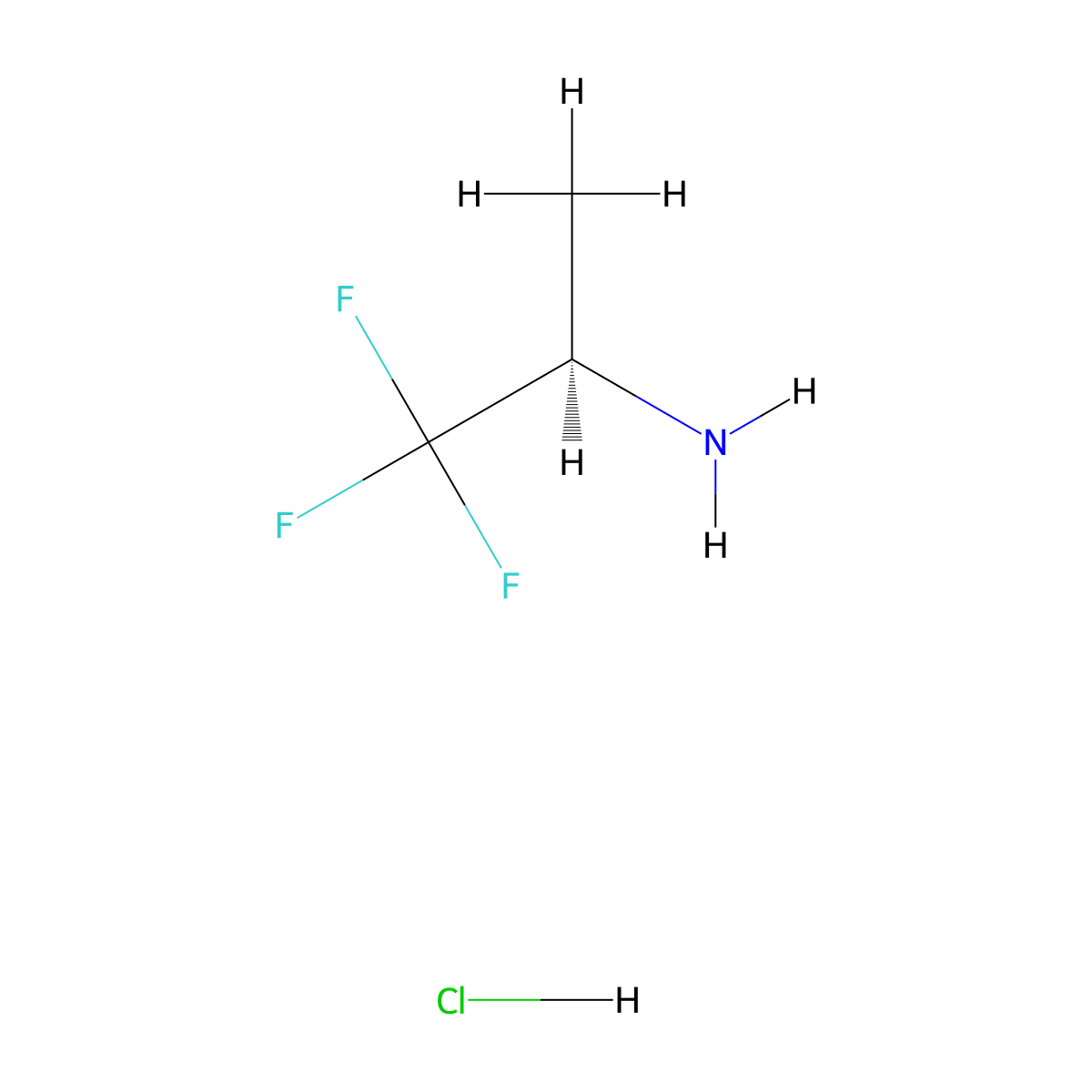 (R)-2-Amino-1,1,1-trifluoropropane hydrochloride molecular structure, CAS 177469-12-4