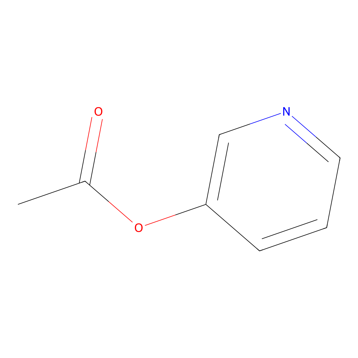 3-Pyridyl acetate molecular structure, CAS 17747-43-2