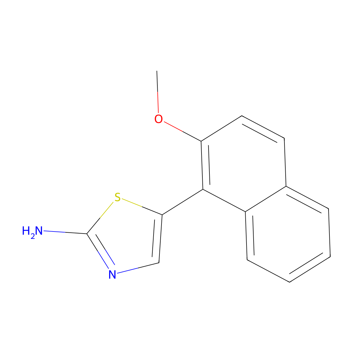5-(2-Methoxynaphthalen-1-yl)thiazol-2-amine molecular structure, CAS 1774704-83-4