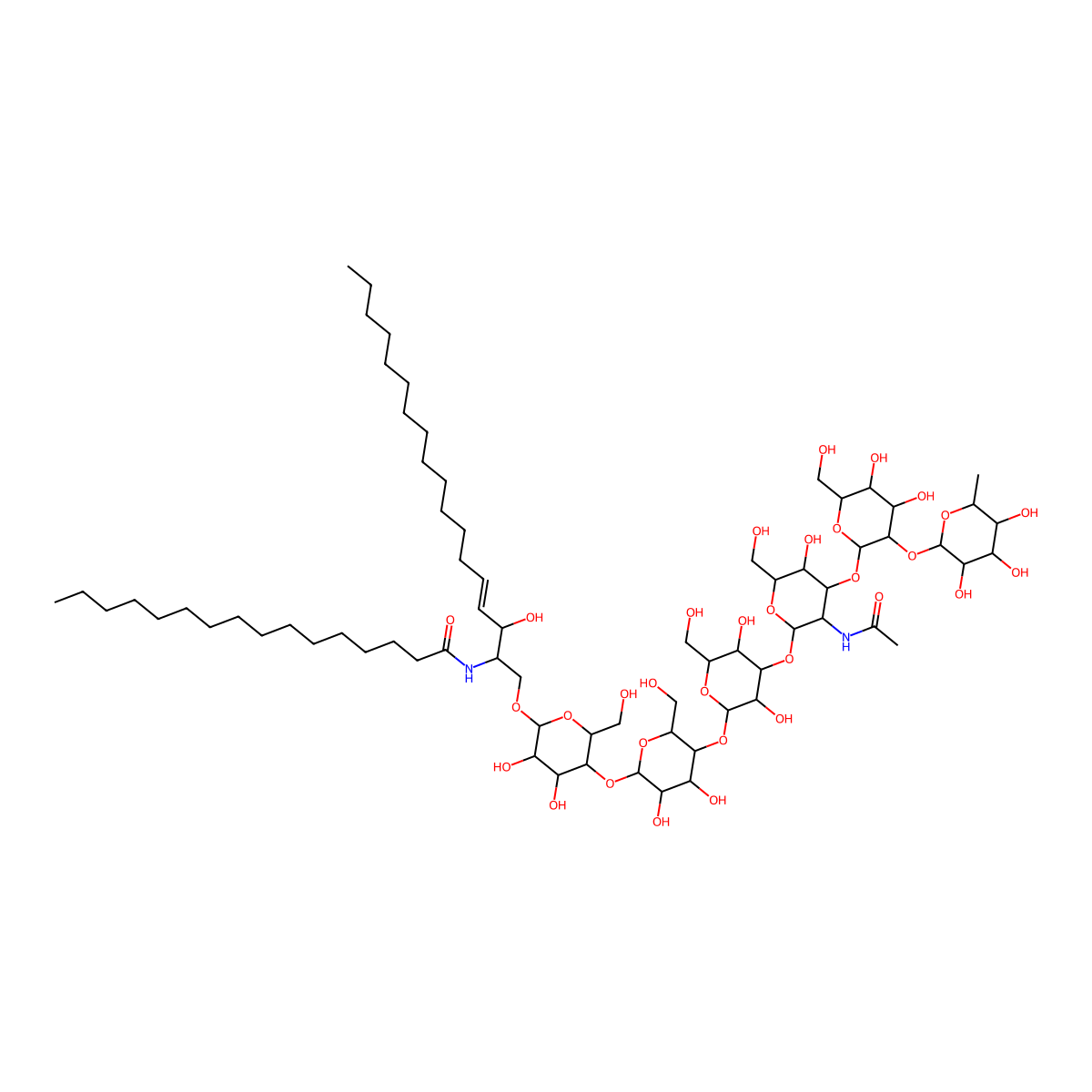 Globo-H ceramide molecular structure, CAS 177475-60-4