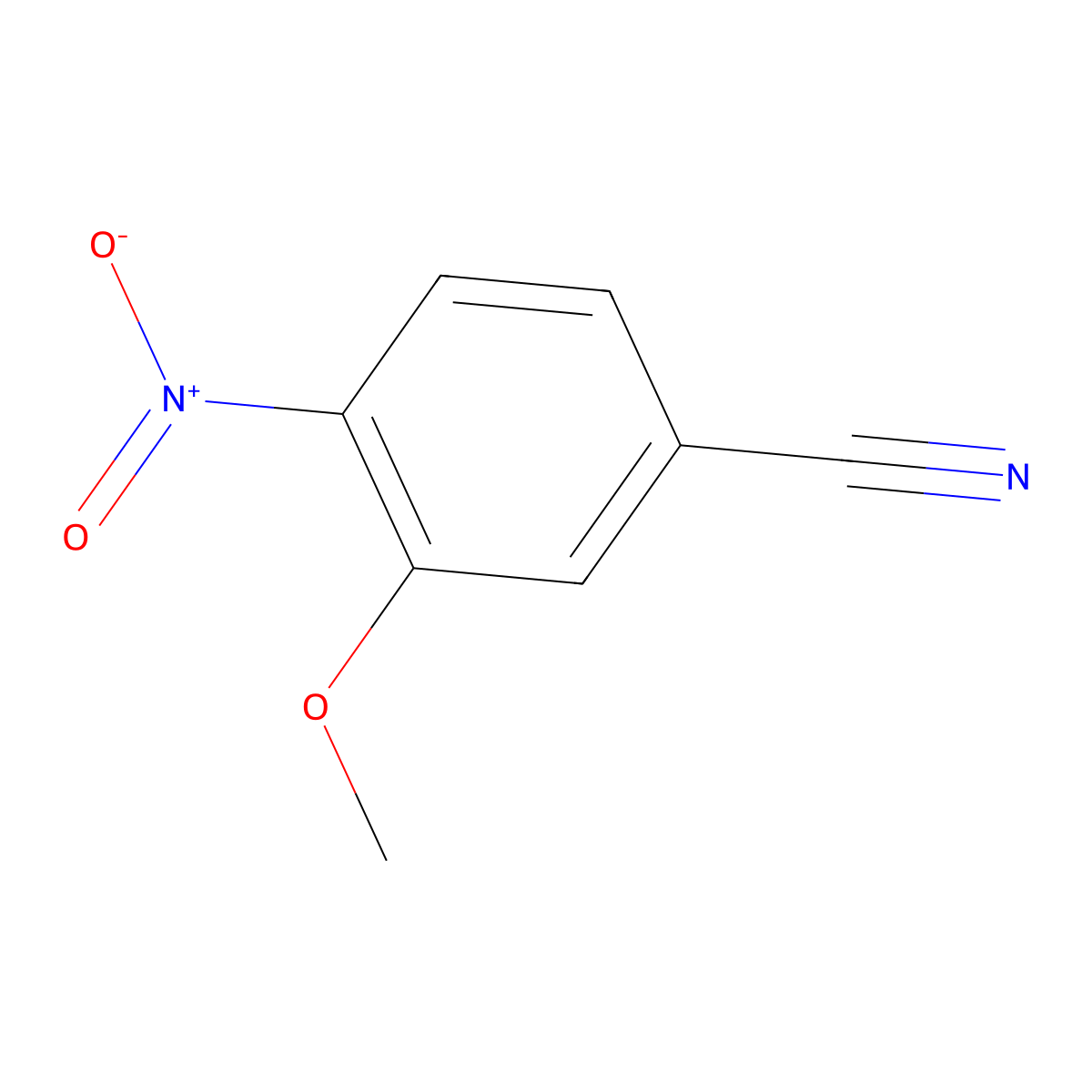 3-Methoxy-4-nitrobenzonitrile molecular structure, CAS 177476-75-4