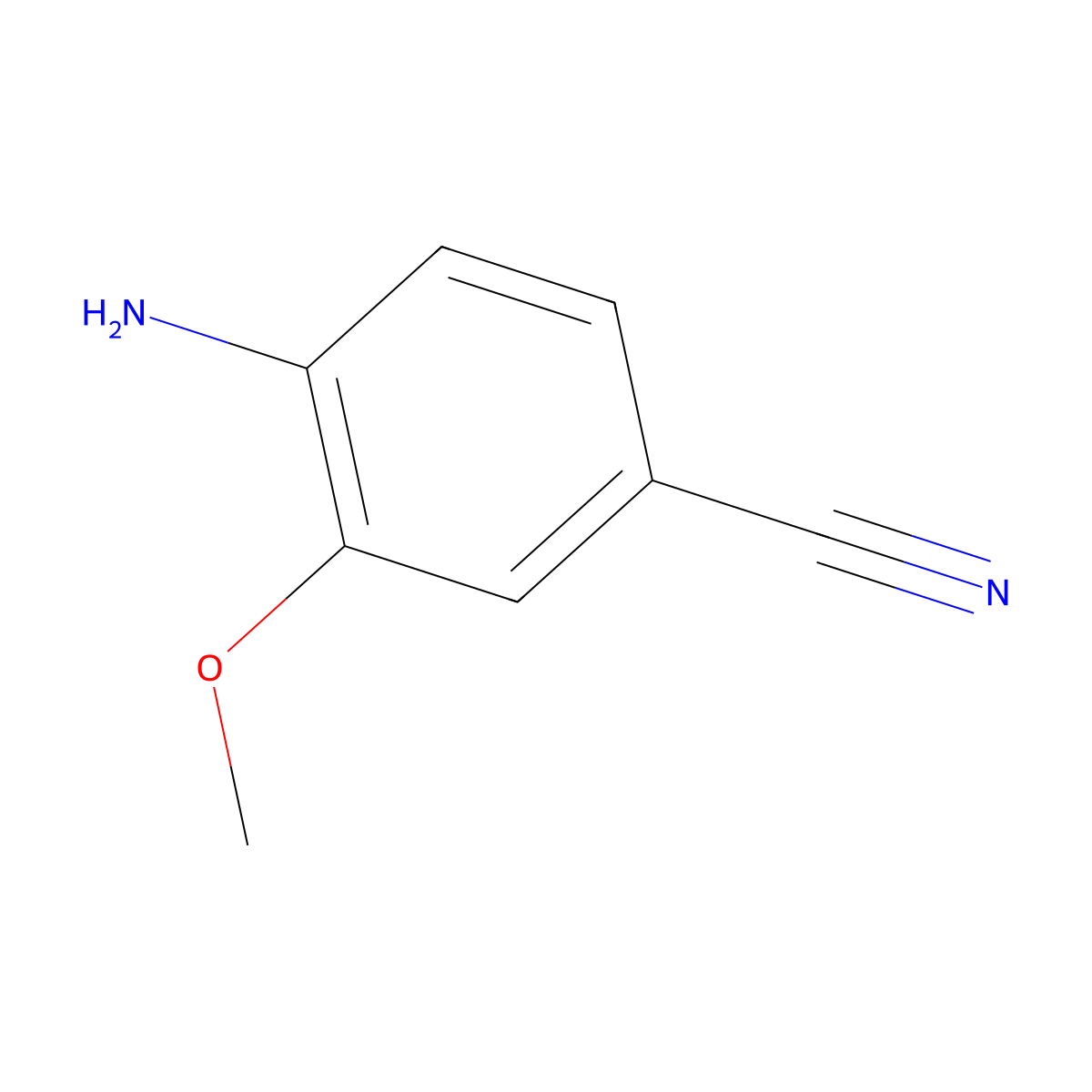 4-Amino-3-methoxybenzonitrile molecular structure, CAS 177476-76-5